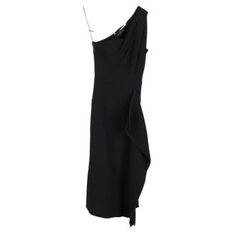 Roland Mouret Vestido Rivoli Midi-jurk in zwarte viscose