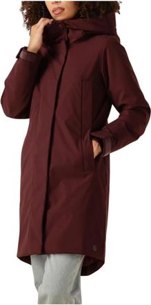 Elvine Rode Parka voor Vrouwen - Dames - Parka Jassen - Rood - XS - Wol - Jassen