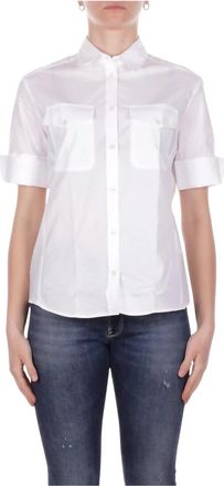 Fay Stretch Katoenen Overhemd - Dames - Overhemden - Wit - S - Katoen - Overhemden