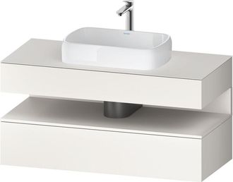 Duravit Duravit - Qatego Consola Mueble Bajo Lavabo, 1 Extra&iacute;ble, 1 Caj&oacute;n