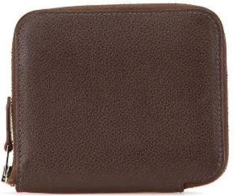 Herm&egrave;s Pre-owned Wallets, female, Brown, Size: ONE SIZE Pre-owned Azap Silk In Evercolor Wallet