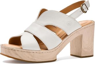 Born Nassau Womens Sandals White/Shell : 11 M (B), Leather/Textile