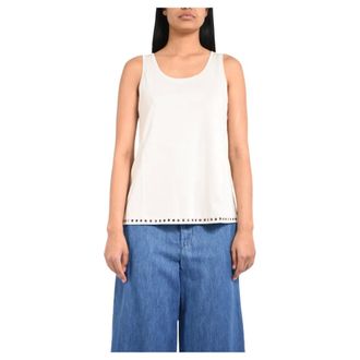 Max Mara Sleeveless Tops, female, Beige, Size: XS Sleeveless Tops