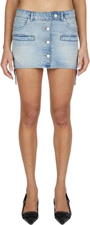 Courr&egrave;ges Denim Strap Rok - Dames - Spijkerrokken - Blauw - S - Denim - Rokken