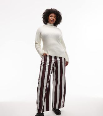 Asos Curve ASOS DESIGN Curve - Pantaloni bombati a righe-Multicolore