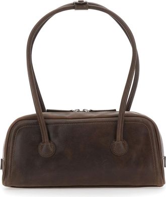 Margesherwood Womens Shoulder Bag Soft Boston Ew Brown Leather Cow