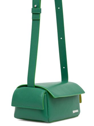 Sunnei small Labauletto flap-zip bag - Green