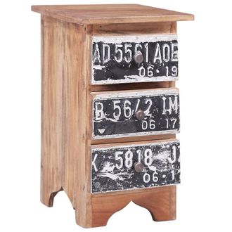 vidaXL Mesita De Noche Madera Maciza De Caoba 30x30x51 Cm Vidaxl