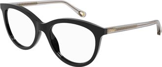 Chlo&eacute; Brillen met rond montuur - unisex - Accessoires - Zwart - Maat: 52 MM