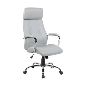 Serena Silla De Oficina Dariatt, Sill&oacute;n Presidencial Con Reposabrazos, Silla De Oficina Ergon&oacute;mica, 66x62h121/131 Cm, Gris - Dmora
