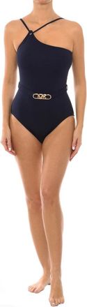 Michael Kors Een-schouder badpak - Dames - Badpakken - Blauw - S - Polyester - Badmode
