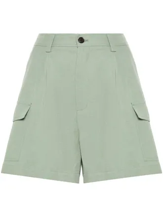 Woolrich pleated cargo shorts - Green