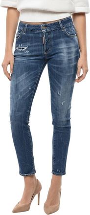 Dsquared2 Blue Skinny Mid Rise Jeans