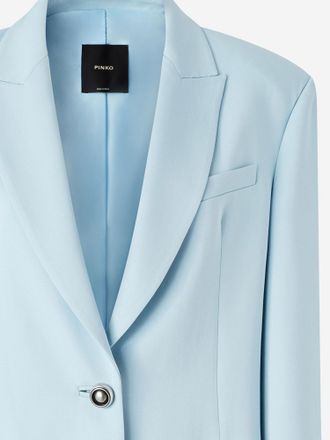 Pinko Womens Jacket Stretch Viscose Light Blue Outer