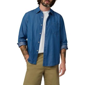 Joe's The Chambray Cole Button-Up Shirt in Mid Blue at Nordstrom, Size Xx-Large