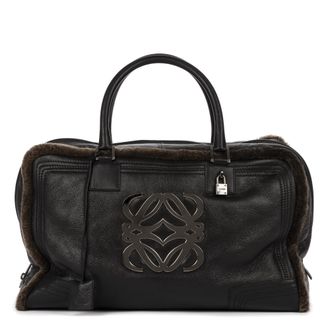 Loewe Pre-owned Womens Amazona Large Boston 45 Travel Bag - Black - One Size