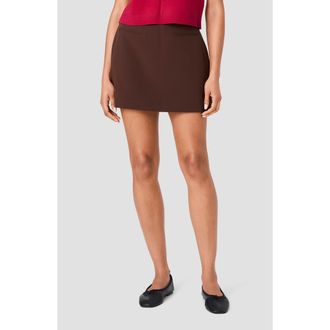 French Connection Azra Stretch Twill Miniskirt in Cocoa Brown at Nordstrom, Size 12