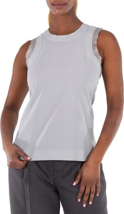 sacai Zipped-Back Round-Neck Tank Top, Brand Size 1 (Small)