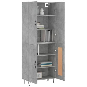 Berkfield Home Highboard Concrete Grey 69.5x34x180 cm Engineered Wood