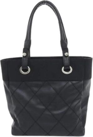 Chanel Pre-owned Paris Biarritz Canvas Bag - Dames - Vintage Shopper - Zwart - ONE Size - Vintage