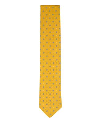 Eton floral-print tie - men - Silk - One Size - Yellow
