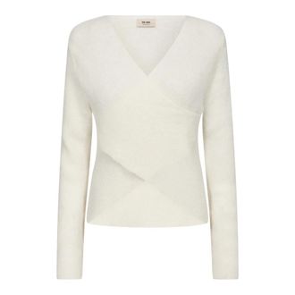 Mos Mosh Jersey con cuello en V - Knitwear - Mujer - Beige - XL