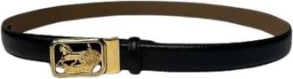 Celine Pre-owned Vintage Leren Riem - Dames - Vintage Accessoires - Zwart - ONE Size - Leer - Vintage