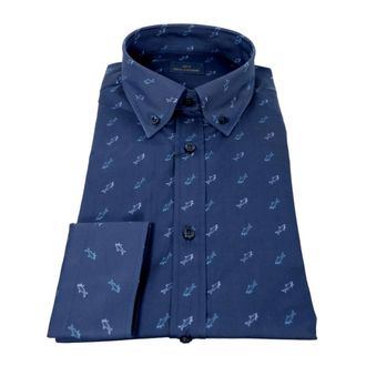 Paul & Shark Cotton Poplin Overhemd - Heren - Zakelijke Overhemden - Blauw - 3XL - Katoen - Overhemden