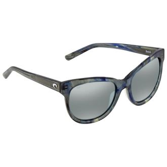 Costa Gray Silver Mirror 580G Polarized Cat Eye Sunglasses BIM 260 OSGGLP