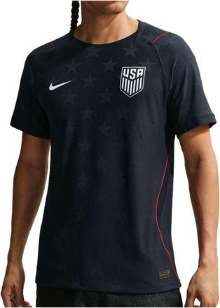 Nike USMNT 2026 Match Away Aero-FIT Authentic Jersey Dark Obsidian University Red Pure Platinum IB5225-475