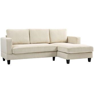 HOMCOM Sof&aacute; chaise longue 214x134x87 cm beige