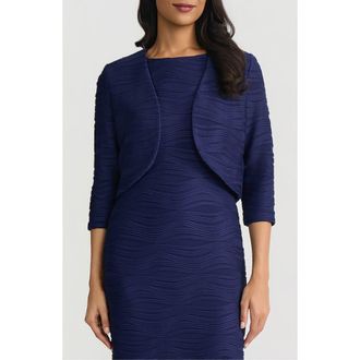 Kasper Knit Shrug in Kasper Navy at Nordstrom, Size X-Large P