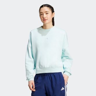 adidas Sweatshirt ADIDAS SPORTSWEAR W SL FC SWT, Damen, Gr. XL, gr&uuml;n (halo mint, wei&szlig;), Obermaterial: 70% Baumwolle, 30% Polyester, Rundhals, angesetztes B&uuml;n