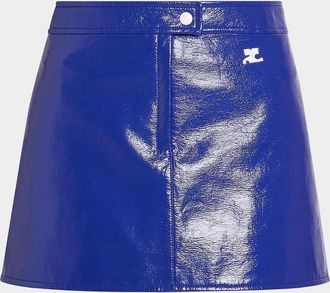 Courr&egrave;ges Vinyle Reedition Mini Skirt