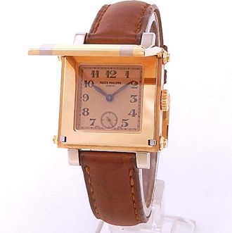 Patek Philippe Pre-owned Patek Philippe Gondolo Cabriolet Hand Wind Rose Gold Dial Ladies Watch 5099