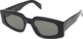 Retro Superfuture Zwarte Tetra Zonnebril - Dames - Zonnebrillen - Zwart - 53 MM - Accessoires