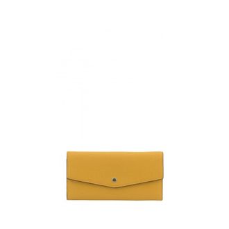 Pourchet Accessoires, Dames, Geel, ONE Size, Leer, Grote Portemonnee