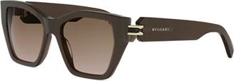 Bulgari 1Qes 5I00A - unisex - Zonnebrillen - Bruin - 54 MM - Accessoires