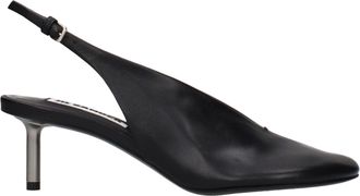 Jil Sander Black Leather Womens Pumps