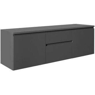Vente-Unique Vente-unique - Mobile sotto lavabo sospeso 150 cm Grigio - jimena ii