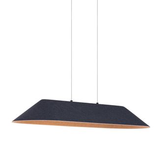 QAZQA L&aacute;mpara colgante moderna negra interior gris LED