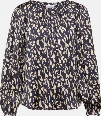 Velvet Kade printed satin blouse