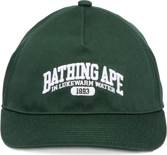 A Bathing Ape Cappello da baseball con logo - Verde
