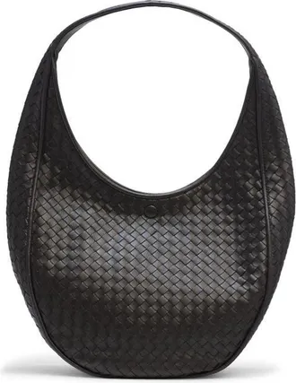 Bottega Veneta Small Ovetto Intrecciato Leather Shoulder Bag in 2094 Espresso-Brass V at Nordstrom