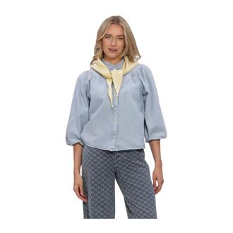 Minus Overhemden, Dames, Blauw, L, Denim, MSNew Solene Denim Shirt