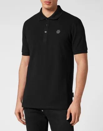 Philipp Plein Polo Shirt Ss Gothic Plein Men in Black at Nordstrom, Size Xxx-Large