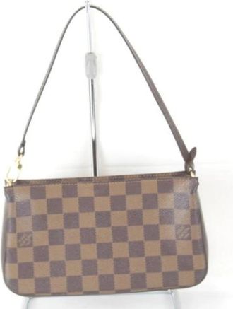Louis Vuitton Tweedehands Canvas Louis Vuitton tassen - Dames - Vintage Handtas - Bruin - ONE Size - Vintage