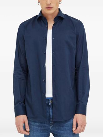HUGO BOSS Button-up overhemd met lange mouwen - Blauw