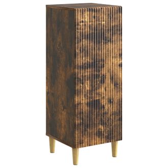 vidaXL Aparador Roble Ahumado 33 X 34,5 X 90 Cm Madera De Ingenier&iacute;a Vidaxl