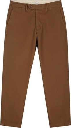 TELA GENOVA Renzo Gabardine Heritage Chino - Trousers - Hombre - Marr&oacute;n - W32